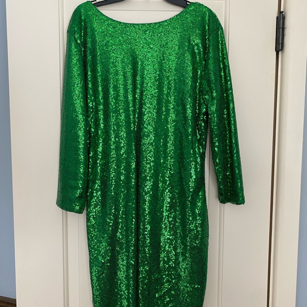 Emerald sequin dream! Super fun and sexy. Size XL but fits like an 8/10